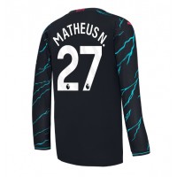 Camiseta Manchester City Matheus Nunes #27 Tercera Equipación Replica 2023-24 mangas largas